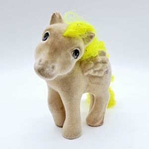 VINTAGE | 80s MLP My Little Pony So Soft Surprise flocked pegasus pony toy